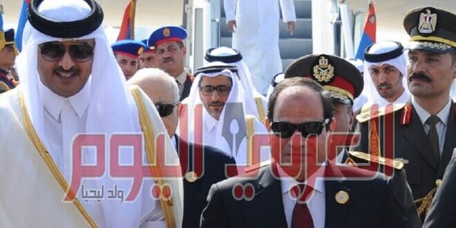 الرئيس المصري وأمير قطر يتفقان على ضرورة تعزيز التعاون الثنائي